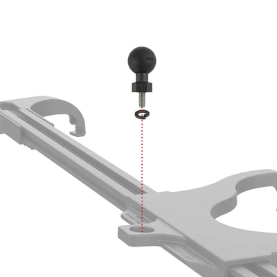 RAM® Tough-Ball™ with 1/4"-20 x .50" Threaded Stud and Lock Washer - RAP-B-379U-252050-SLW
