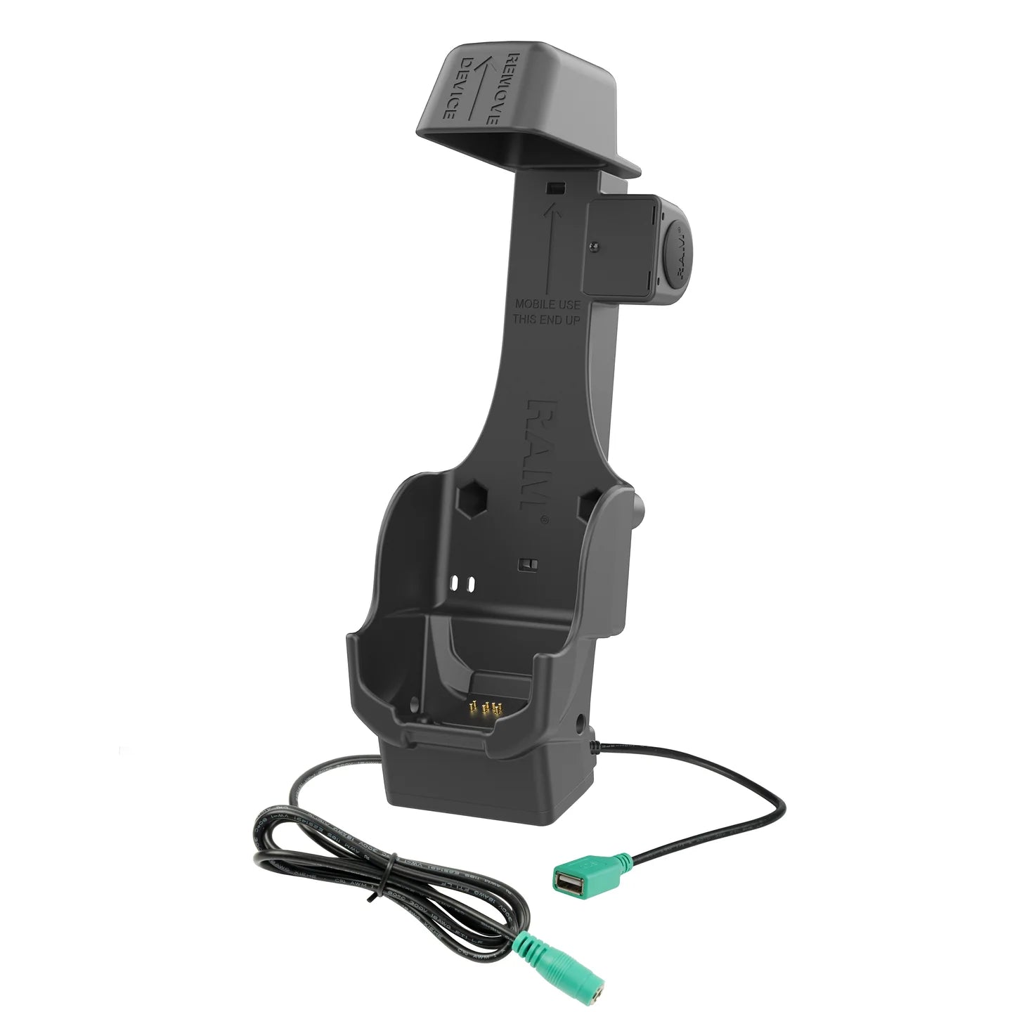 RAM® Powered Dock + Single USB-A for Zebra TC8300 - Heated Pins - RAM-HOL-ZE26PDHU