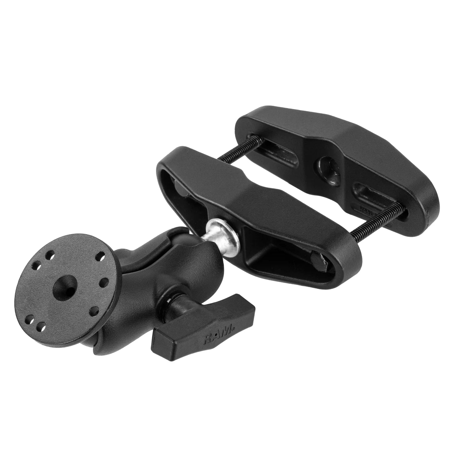 RAM® Universal Post Clamp Mount with Round Plate - C Size Short Arm - RAM-101U-B-247