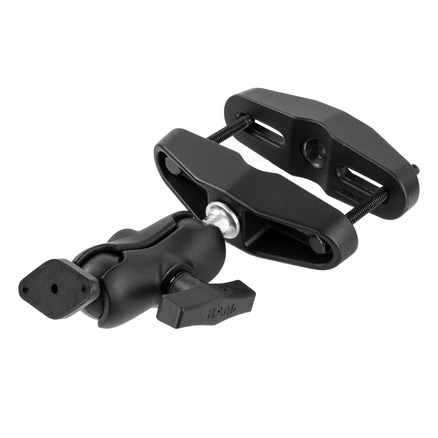 RAM® Universal Post Clamp Mount with Diamond Plate - C Size Short Arm - RAM-102U-B-247