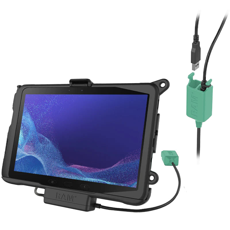 RAM® Power & Dual USB Data Dock for Tab Active4 Pro & Tab Active Pro - RAM-HOL-SAM52PD2U