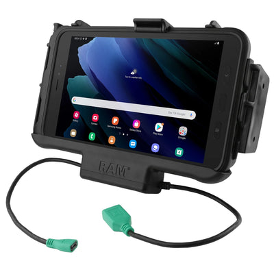 RAM® EZ-Roll'r™ Modular Power + Single USB Dock Samsung Tab Active5 & 3 - RAM-HOL-SAM60PDNU