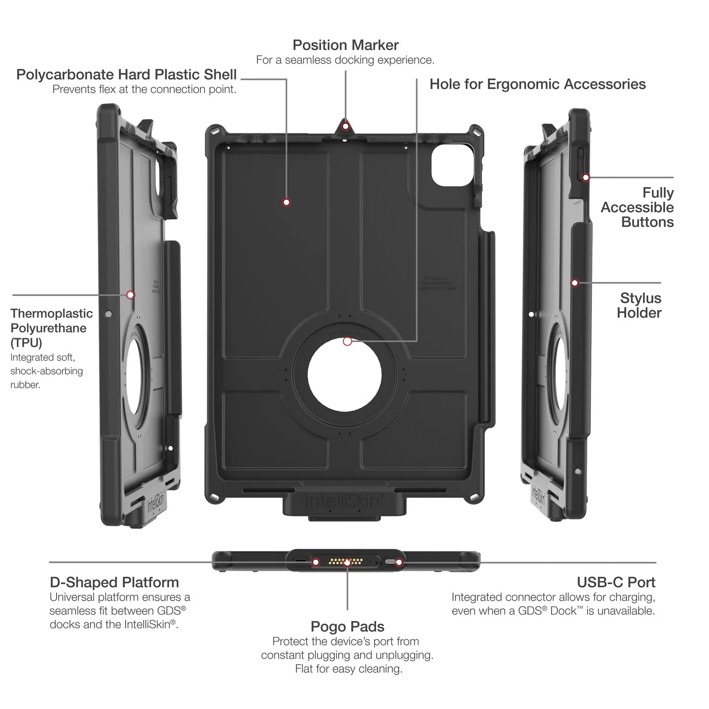 IntelliSkin® Next Gen for iPad Pro 13 (M4), Air 13 (M2 & M3), & Pro 12.9 - RAM-GDS-SKIN-AP47-NG