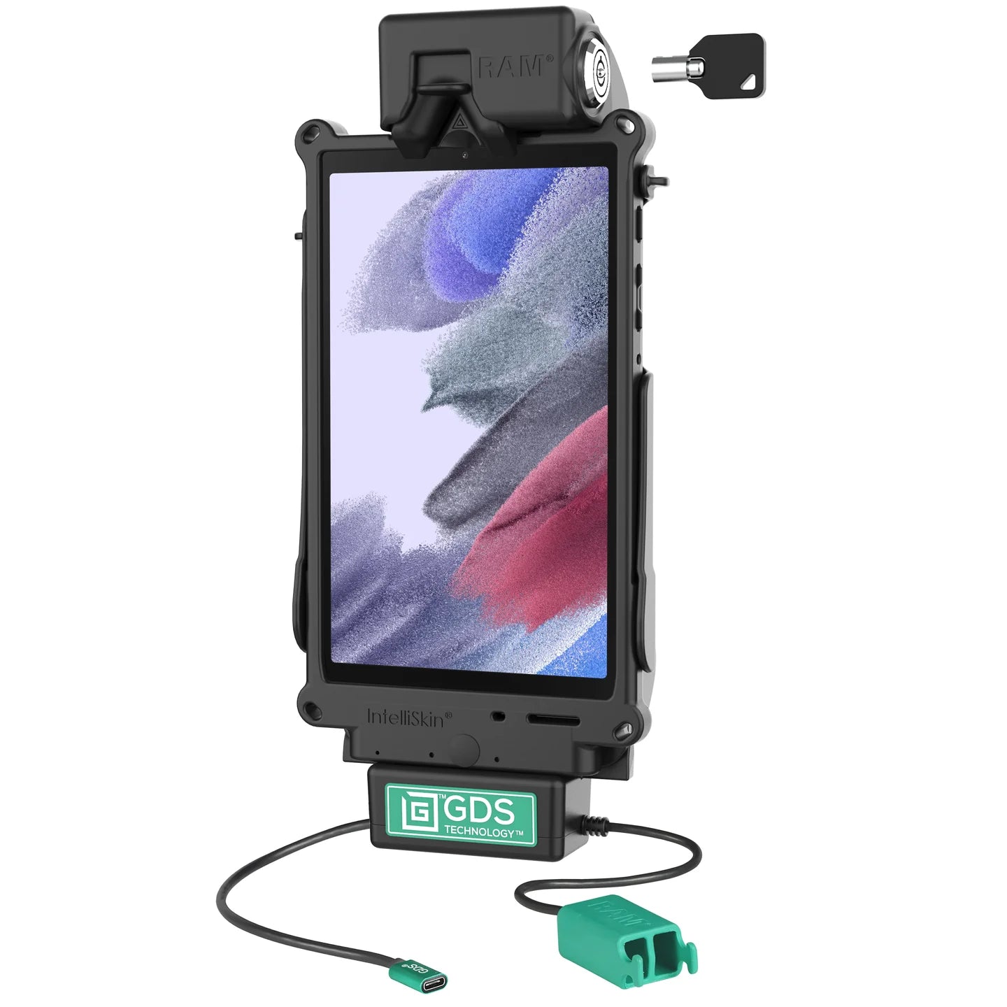 Locking GDS® Tough-Dock™ + Dual USB for Samsung Tab A7 Lite 8.7" - RAM-GDS-DOCKL-SAM80CD2U
