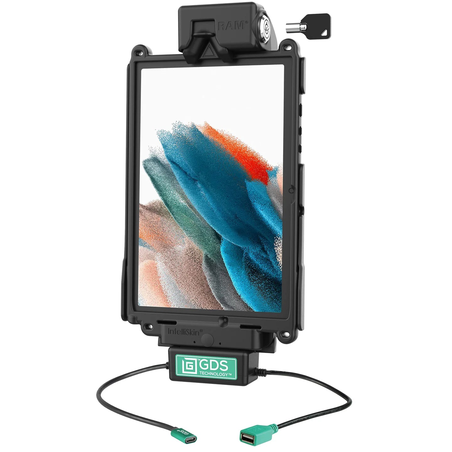 Locking GDS® Tough-Dock™ + Single USB for Samsung Tab A8 10.5" SM-X200 - RAM-GDS-DOCKL-SAM83CDU
