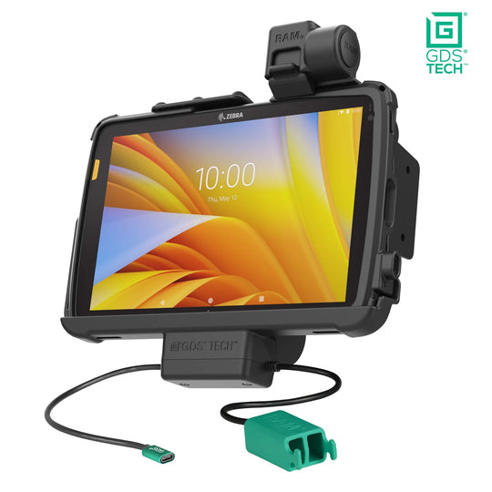 GDS® Power + Dual USB Dock with Latch for Zebra ET4x 10" Tablet - GDS-DOCKNLL-ZE21PD2U