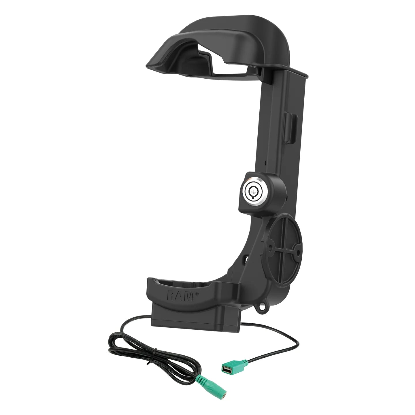 RAM® Locking Powered Dock + Single USB-A for Zebra MC9300 - Heated Pins - RAM-HOL-ZE32PDHLU