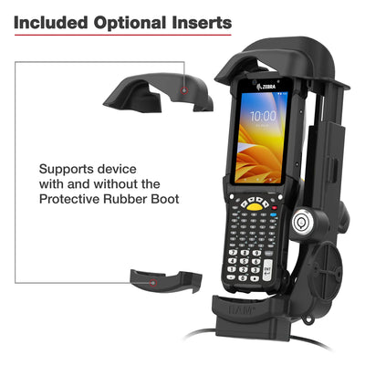 RAM® Locking Powered Dock + Single USB-A for Zebra MC9300 - Heated Pins - RAM-HOL-ZE32PDHLU