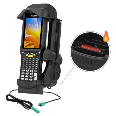 RAM® Powered Dock + Single USB-A for Zebra MC9300 - Heated Pins - RAM-HOL-ZE32PDHU