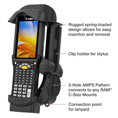 RAM® Spring Loaded Holder for Zebra MC9300 - RAM-HOL-ZE32U