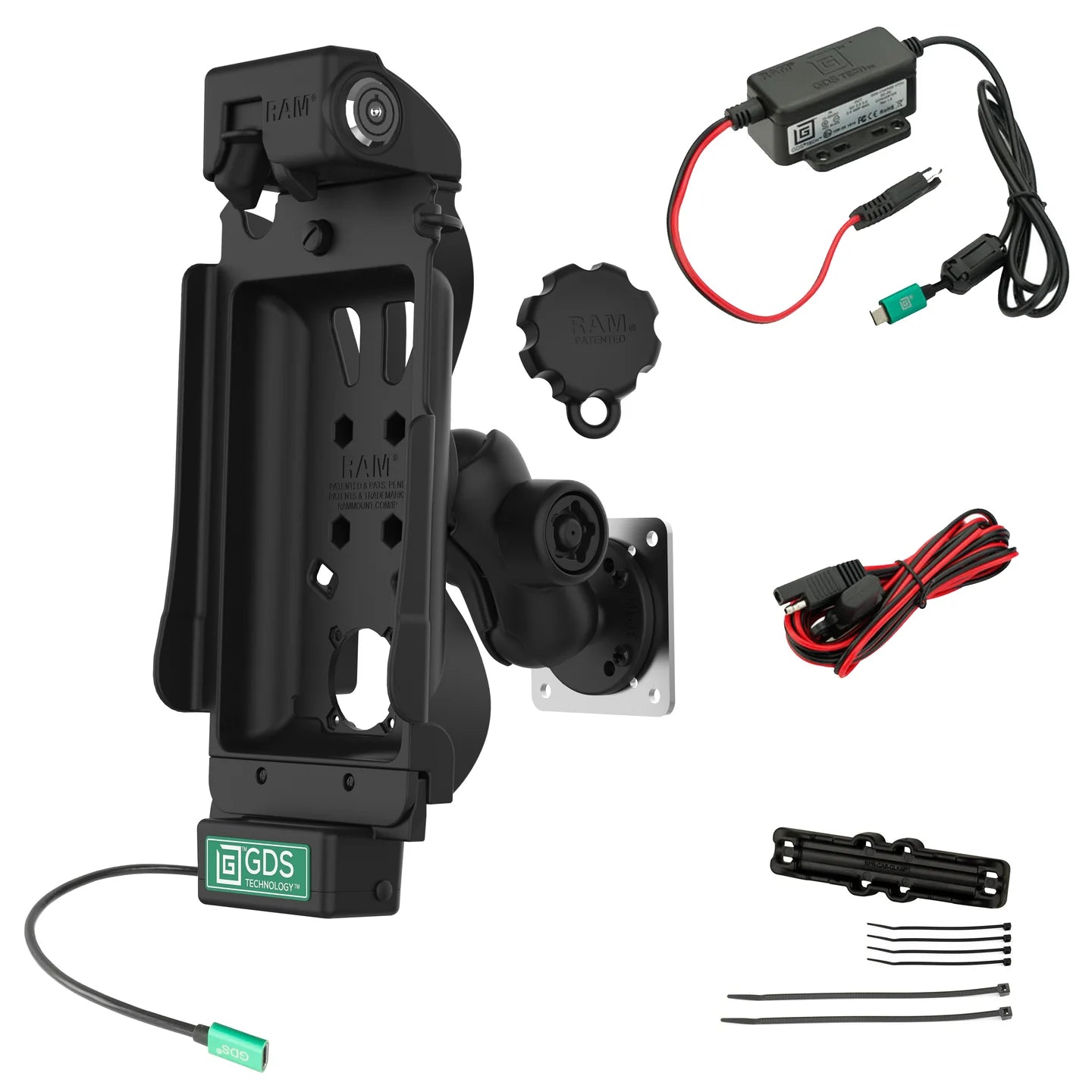 GDS® Tough-Dock™ Locking Vehicle Bundle for Samsung Tab A7 Lite 8.7" - RAM-GDS-101LB2-SAM80CP-V7CU