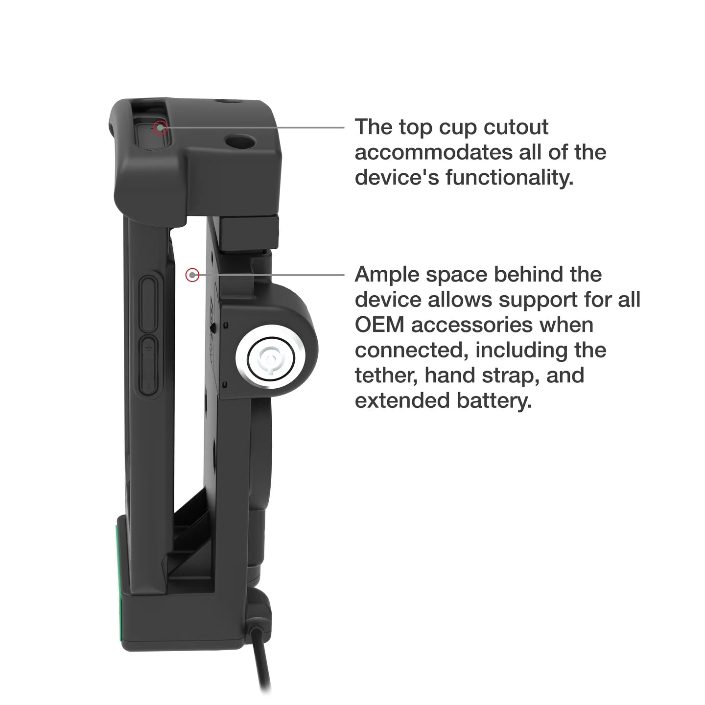 GDS® Locking Powered Dock + USB-A for Zebra EC50/55 - RAM-GDS-DOCKL-V12-ZE16CPDU