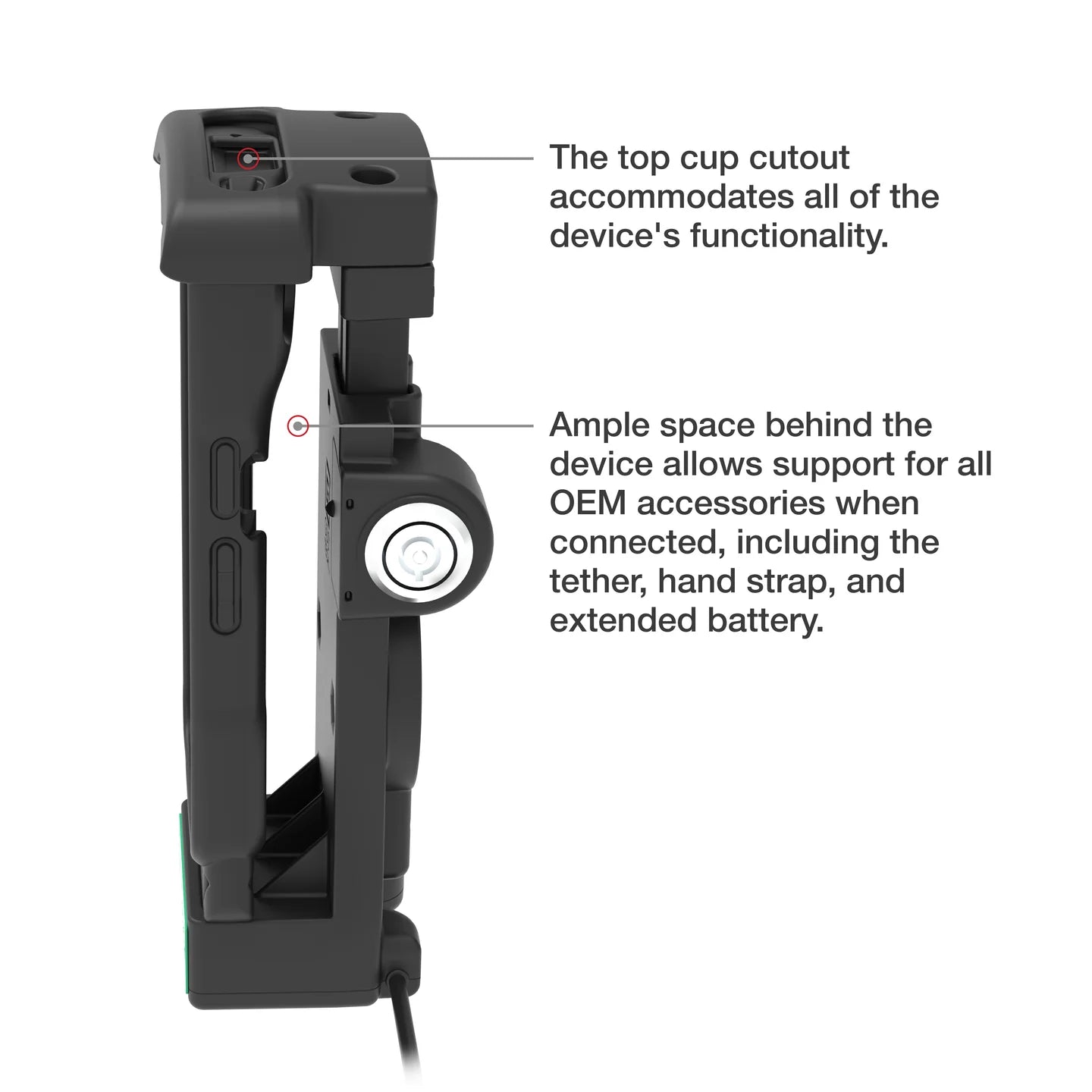 GDS® Locking Powered Dock + USB-A for Zebra TC2x & TC5x - RAM-GDS-DOCKL-V12-ZE2434CPDU