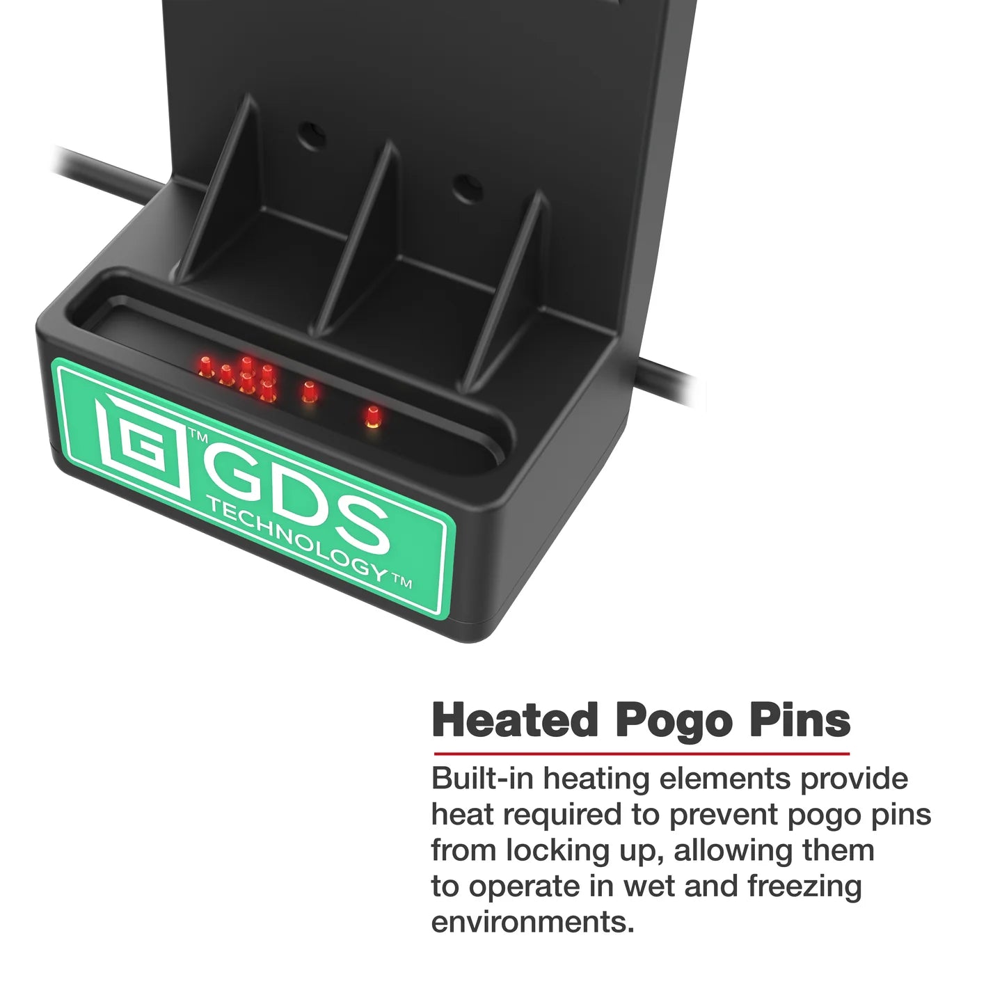 GDS® Locking Powered Dock + USB-A for Zebra TC73/78 - Heated Pins - RAM-GDS-DOCKL-V12-ZE35CPDHU