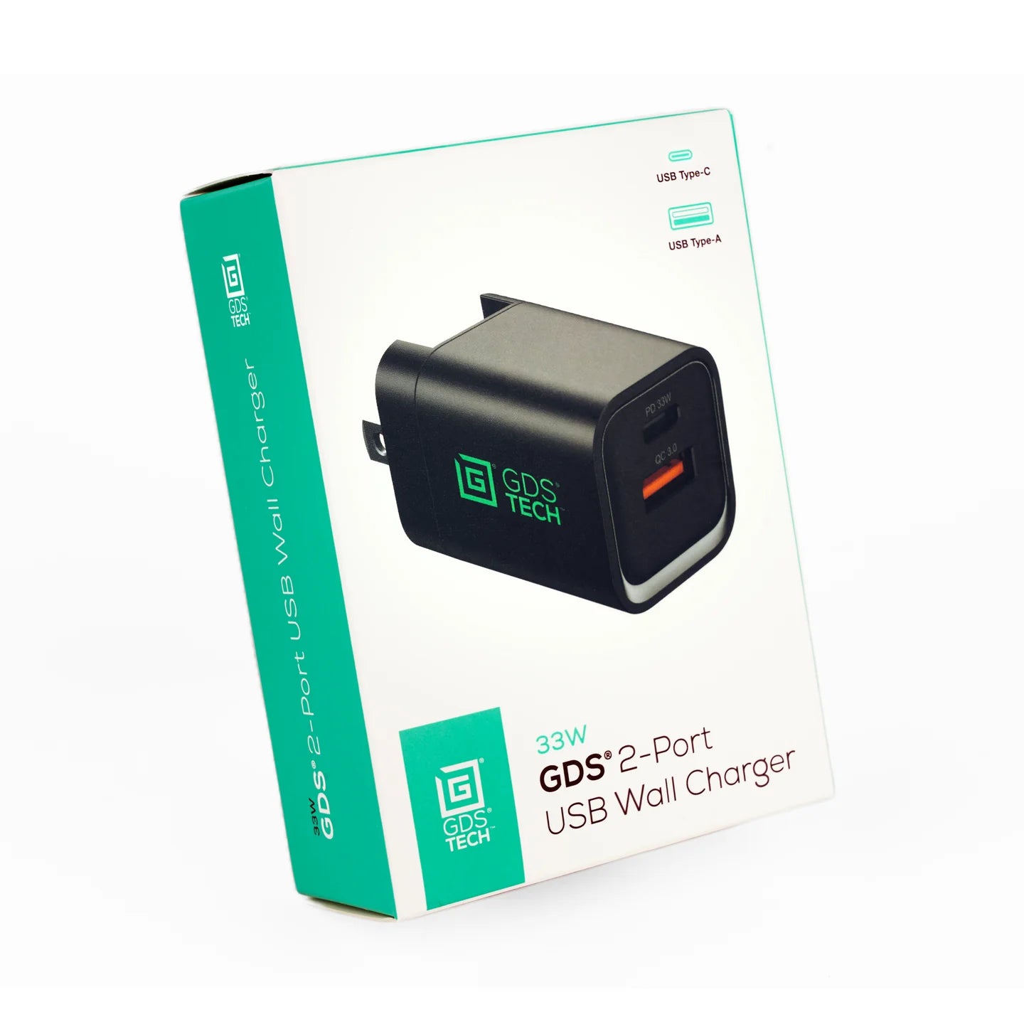 GDS® Type-C and Type-A 33W 2-Port Wall Charger - PD3.0 & PPS - RAM-GDS-CHARGE-PPS-C2W