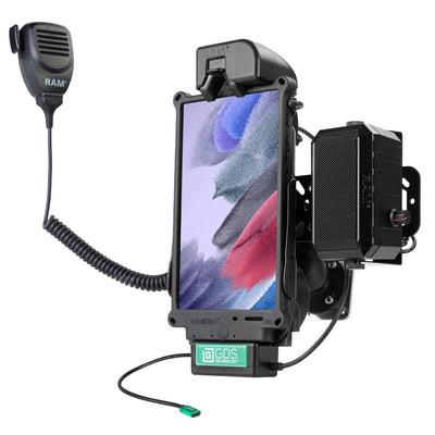 GDS® Tough-Dock™ Universal PTT Vehicle Bundle for Tab A7 Lite 8.7 - RAM-GDS-101B2-SAM80-PTT1U
