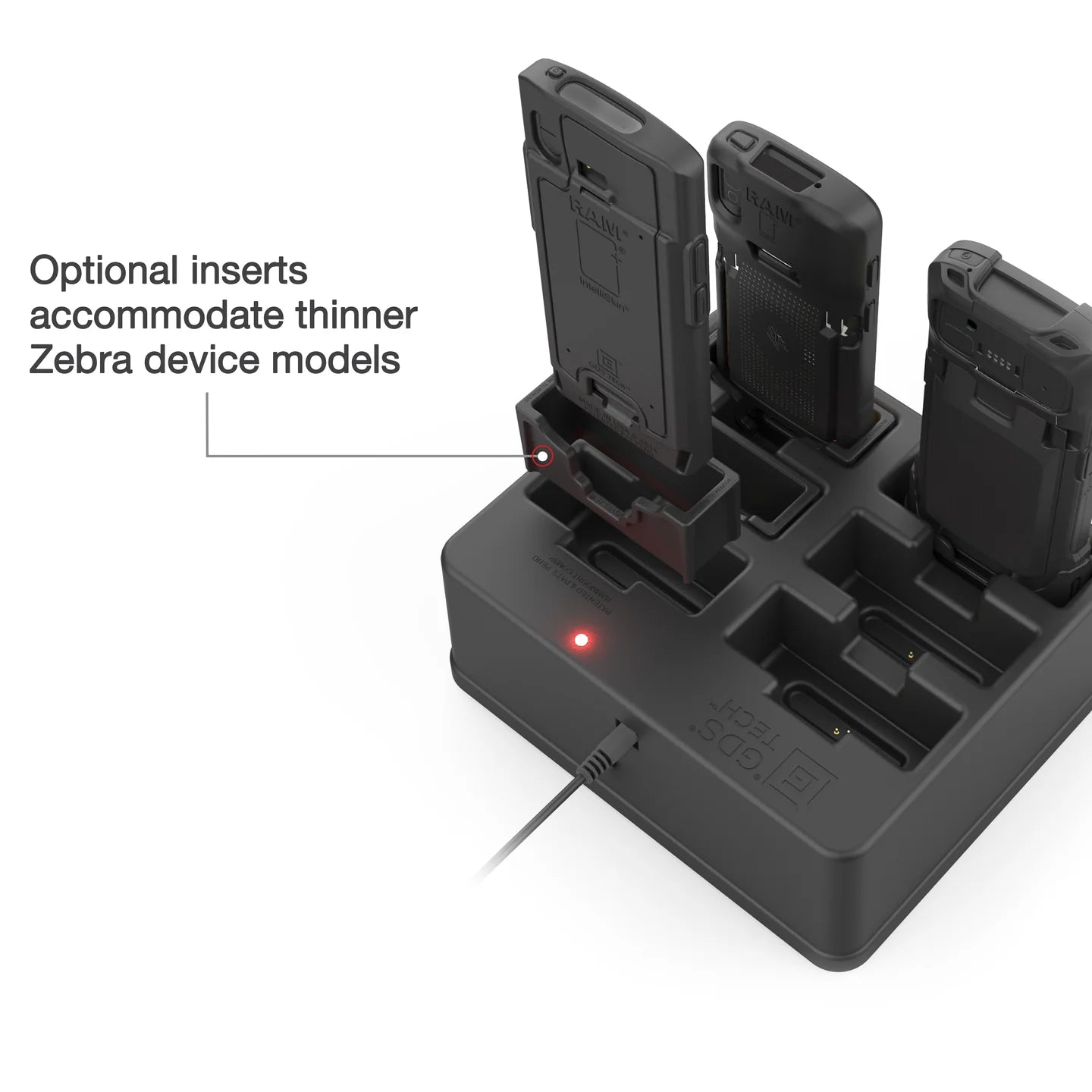 GDS® 6-Port Powered Dock for Zebra Handhelds with IntelliSkin® - RAM-GDS-DOCK-6G15P