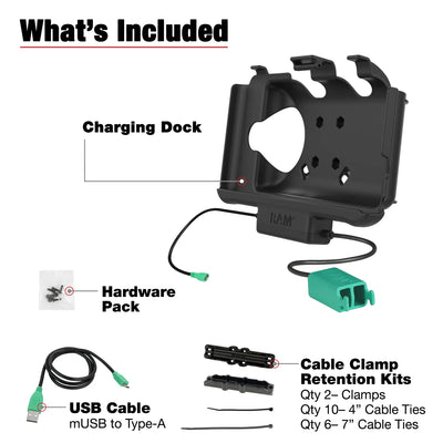 RAM® EZ Roll'r™ Dual USB Dock for Samsung Tab Active5 & 3 - RAM-HOL-SAM60PD2U