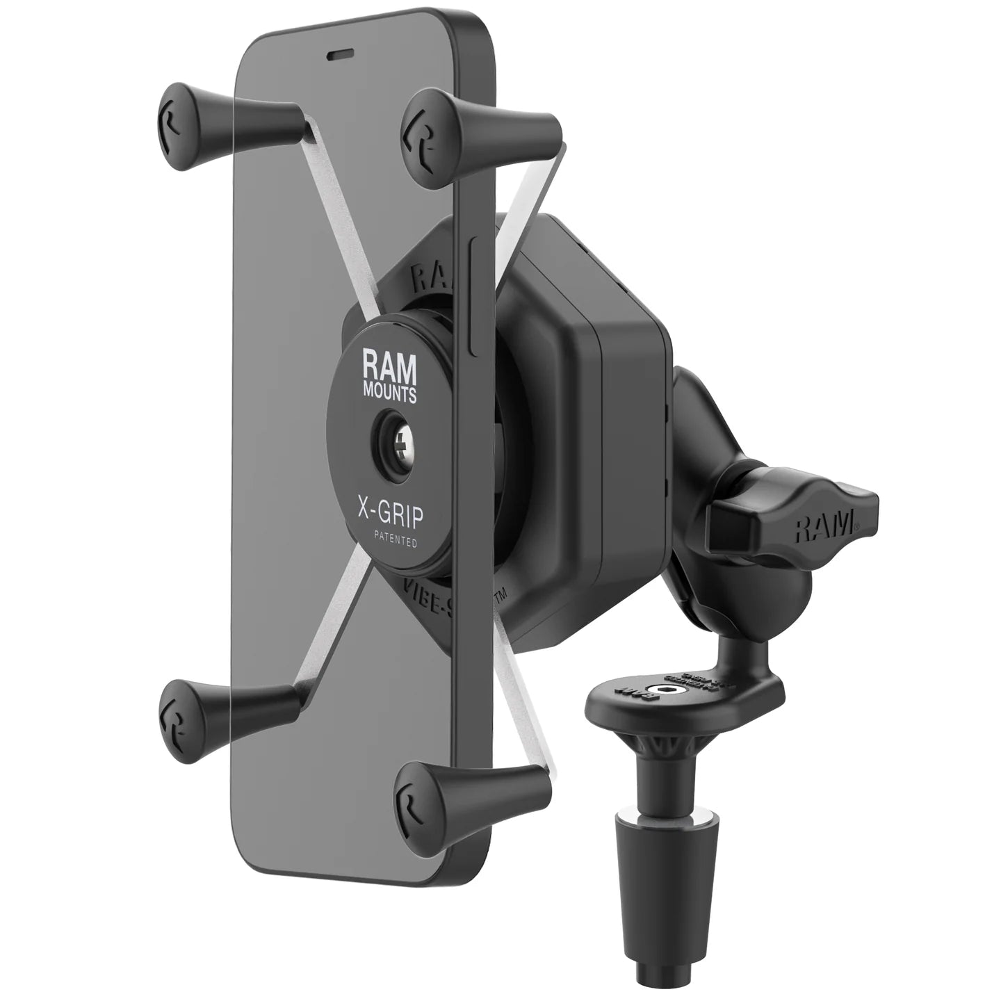 RAM® X-Grip® Large Phone Mount with Vibe-Safe™ & Fork Stem Base - Short - RAM-B-176-A-UN10-462