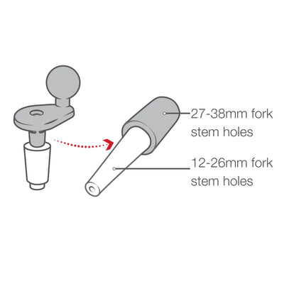 RAM® X-Grip® Large Phone Mount with Vibe-Safe™ & Fork Stem Base - Short - RAM-B-176-A-UN10-462