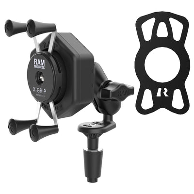 RAM® X-Grip® Phone Mount with Vibe-Safe™ & Fork Stem Base - Short - RAM-B-176-A-UN7-462