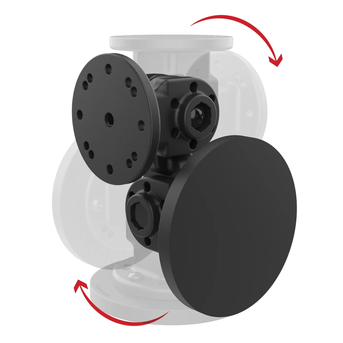 RAM® Dual 90-Degree Pivot Magnetic Mount - RAP-101-PV4-2P-NK-MAG88U