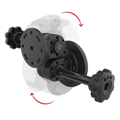 RAM® Dual Straight Pivot Magnetic Mount with Knob - RAP-101-PV4-2S-MAG88U