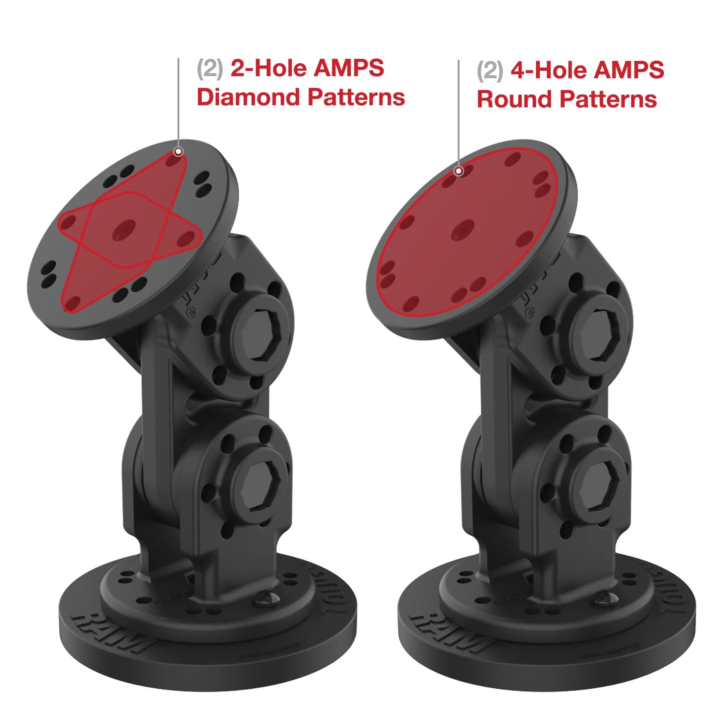 RAM® Dual Straight Pivot Magnetic Mount - RAP-101-PV4-2S-NK-MAG88U