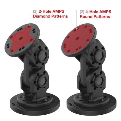 RAM® Dual Straight Pivot Magnetic Mount - RAP-101-PV4-2S-NK-MAG88U