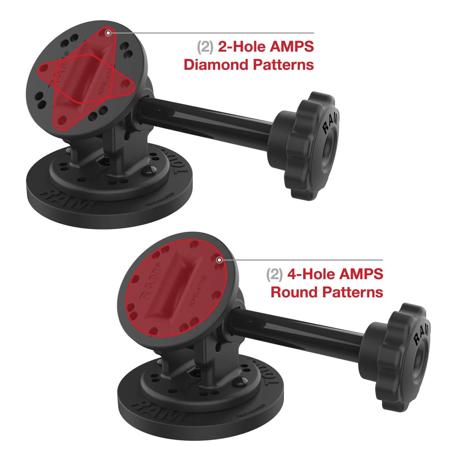 RAM® Single Pivot Magnetic Mount with Knob - RAP-101-PV4-MAG88U