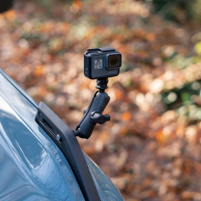 RAM® Tough-Ball™ for Bronco Hood Tie Down with Action Camera Adapter - RAP-B-379-252062-2SLW-A-GOP1U