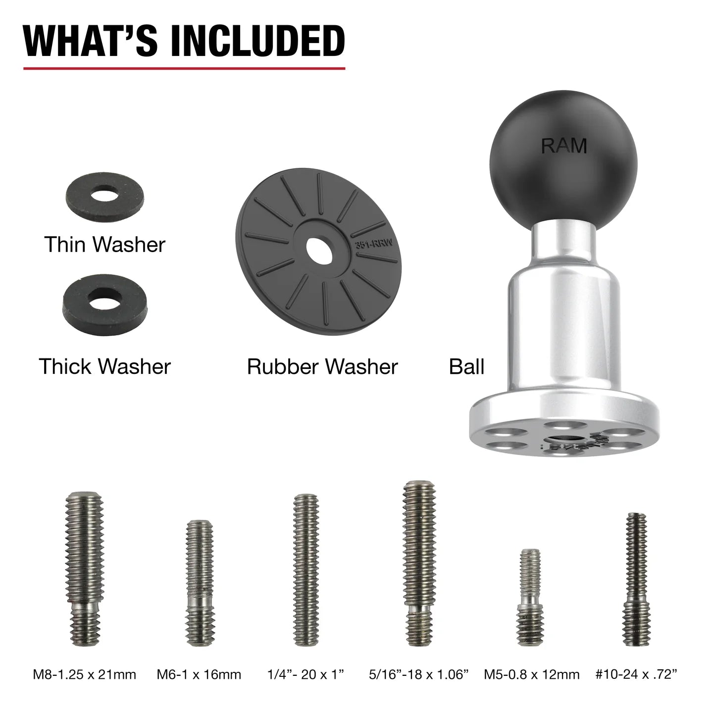 RAM® Gim-Ball™ Fishfinder Gimbal Base Adapter - RAM-B-463-GU