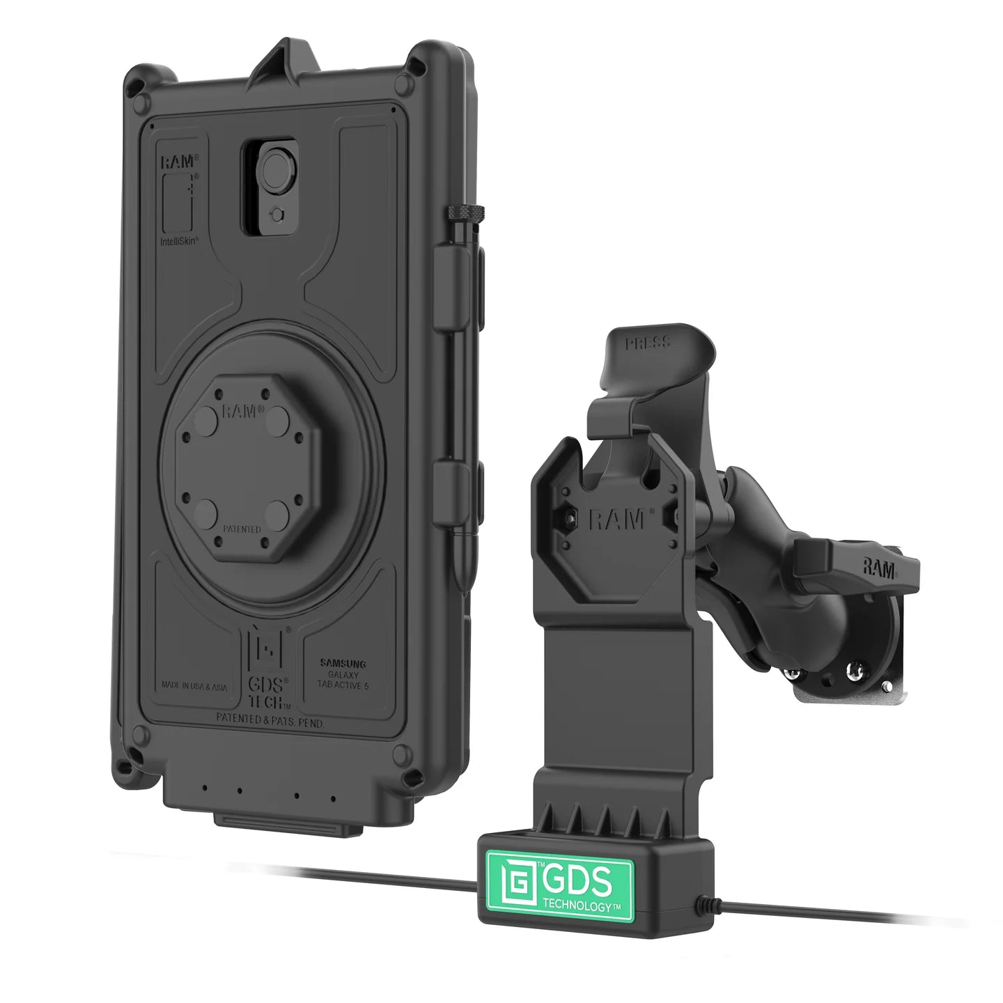 GDS® Uni-Conn™ Vehicle Bundle + USB-C & USB-A for Samsung Tab Active5 - RAM-GDS-U1-SAM90-KIT5