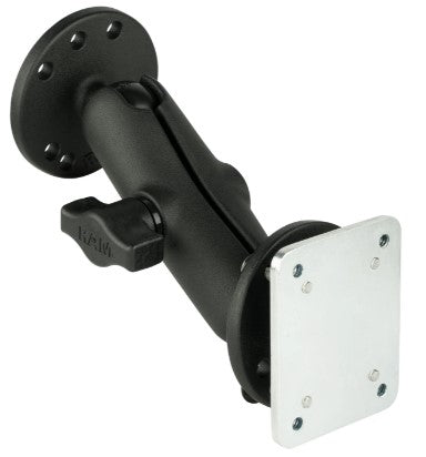 RAM 1" Double Ball Mount with Backer Plate and Hardware - RAM-B-101U-225B