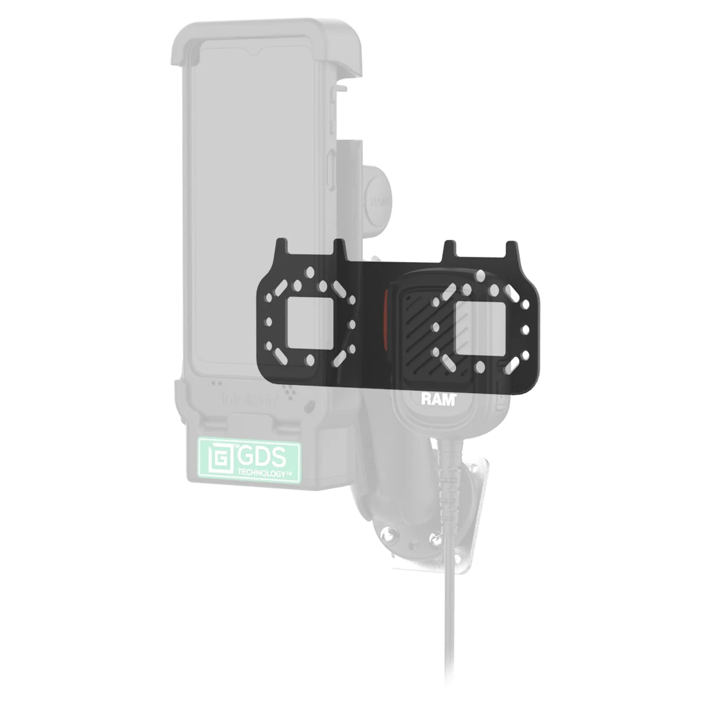 RAM® Short Bracket Adapter for PTT Remote Speaker Microphones - RAM-101-MIC4U