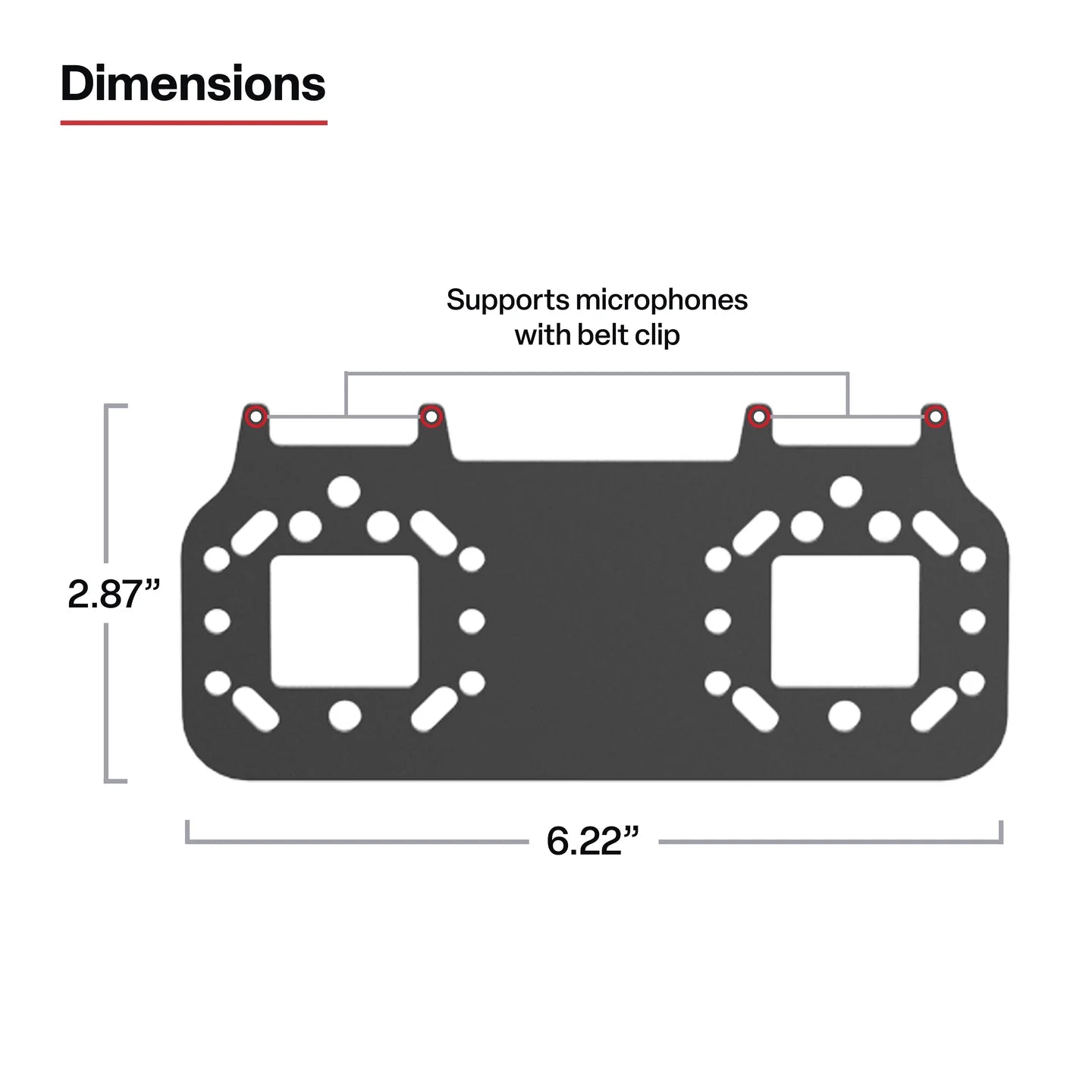 RAM® Short Bracket Adapter for PTT Remote Speaker Microphones - RAM-101-MIC4U