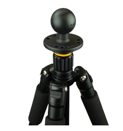 RAM 2.5" Round Base with 3/8"-16 Female Threaded Hol & 1.5" Ball - RAM-202CNSU
