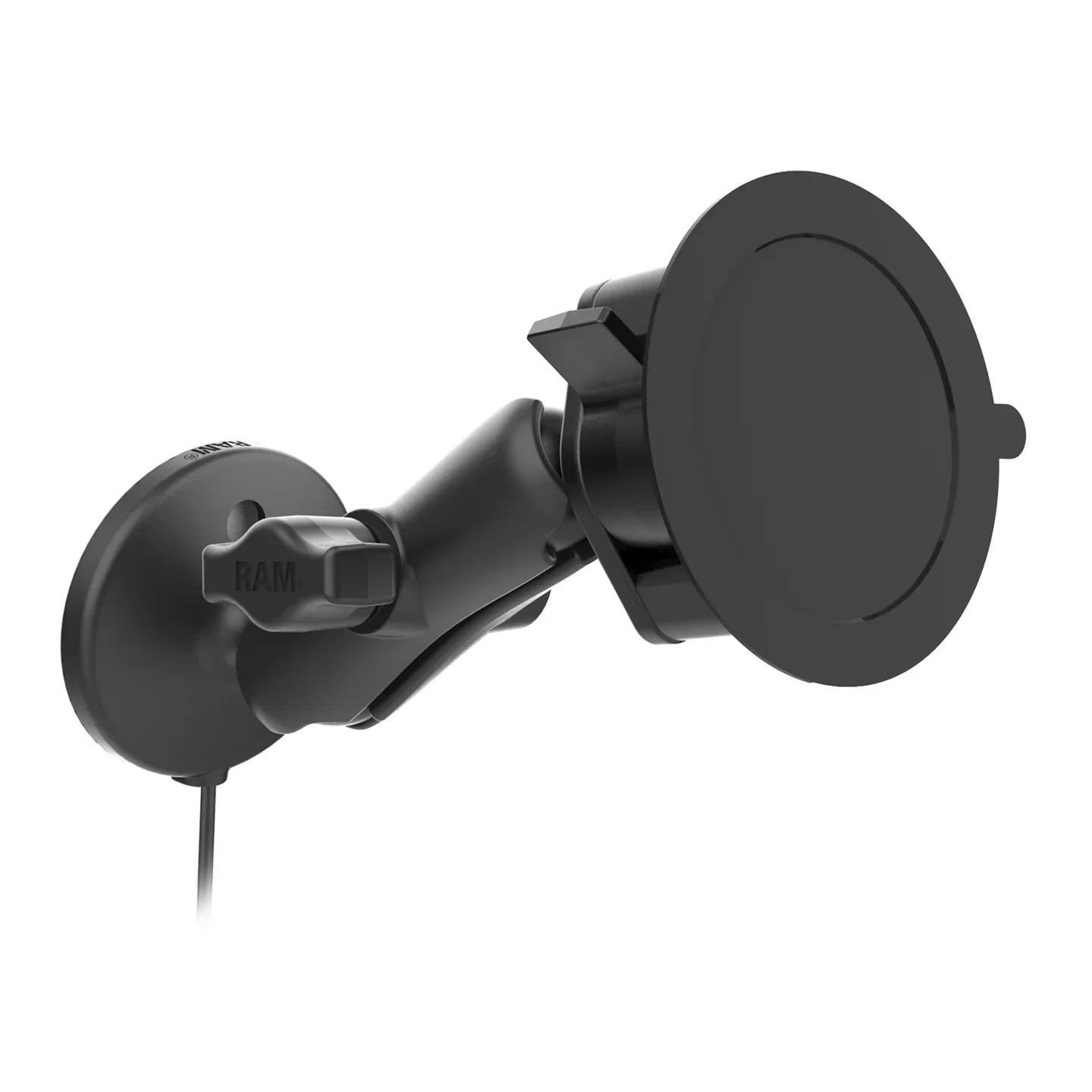 RAM® Twist-Lock™ Suction Cup Mount with RAM® Qi2 15W Wireless Charger - RAM-B-166-AP-MAG-1-W2MU
