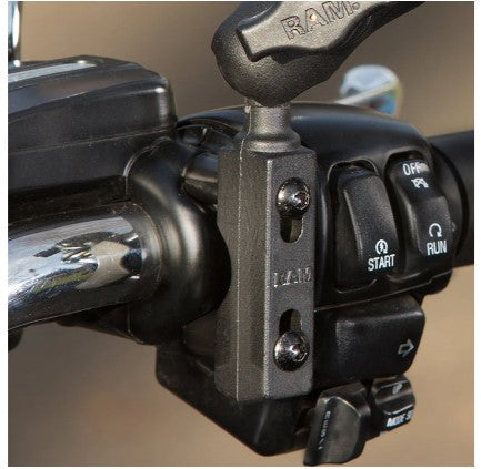 RAM Motorcycle Brake/Clutch Reservoir Base with 1" Ball - RAM-B-309-1U