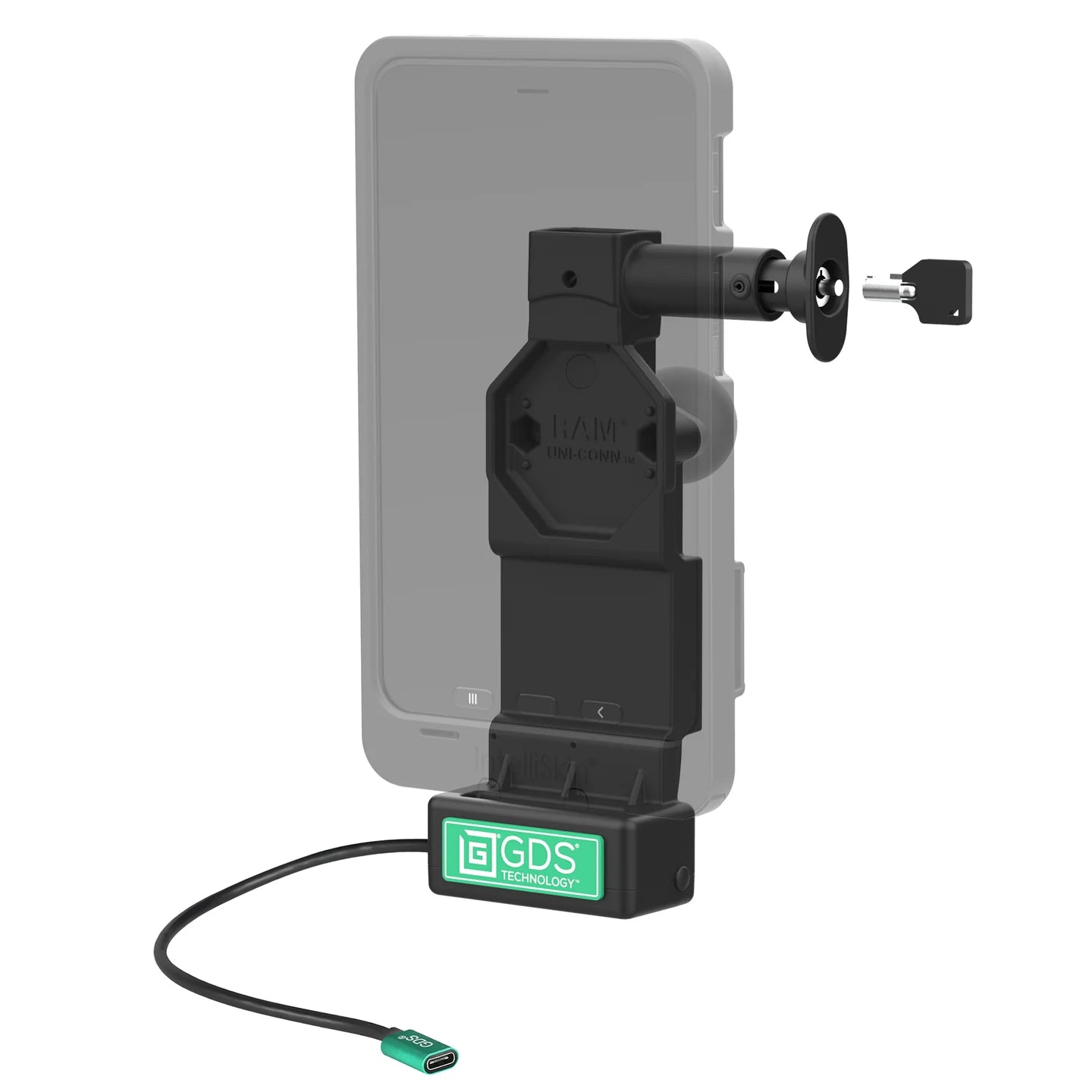 GDS® Uni-Conn™ Locking Dock with Release Button - RAM-GDS-DOCKL-U4CPU