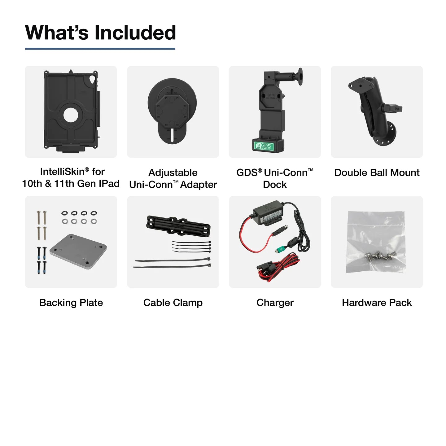 GDS® Uni-Conn™ Vehicle Bundle for Apple iPad 10th & 11th Gen - RAM-GDS-U4-AP40-KIT1