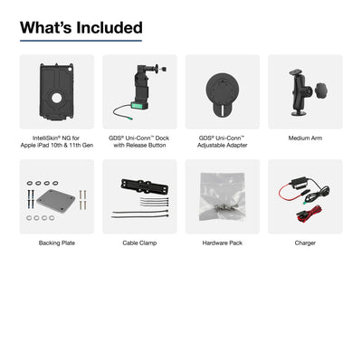 GDS® Uni-Conn™ Locking Vehicle Bundle for Apple iPad 10th & 11th Gen - RAM-GDS-U4-AP40-KIT2