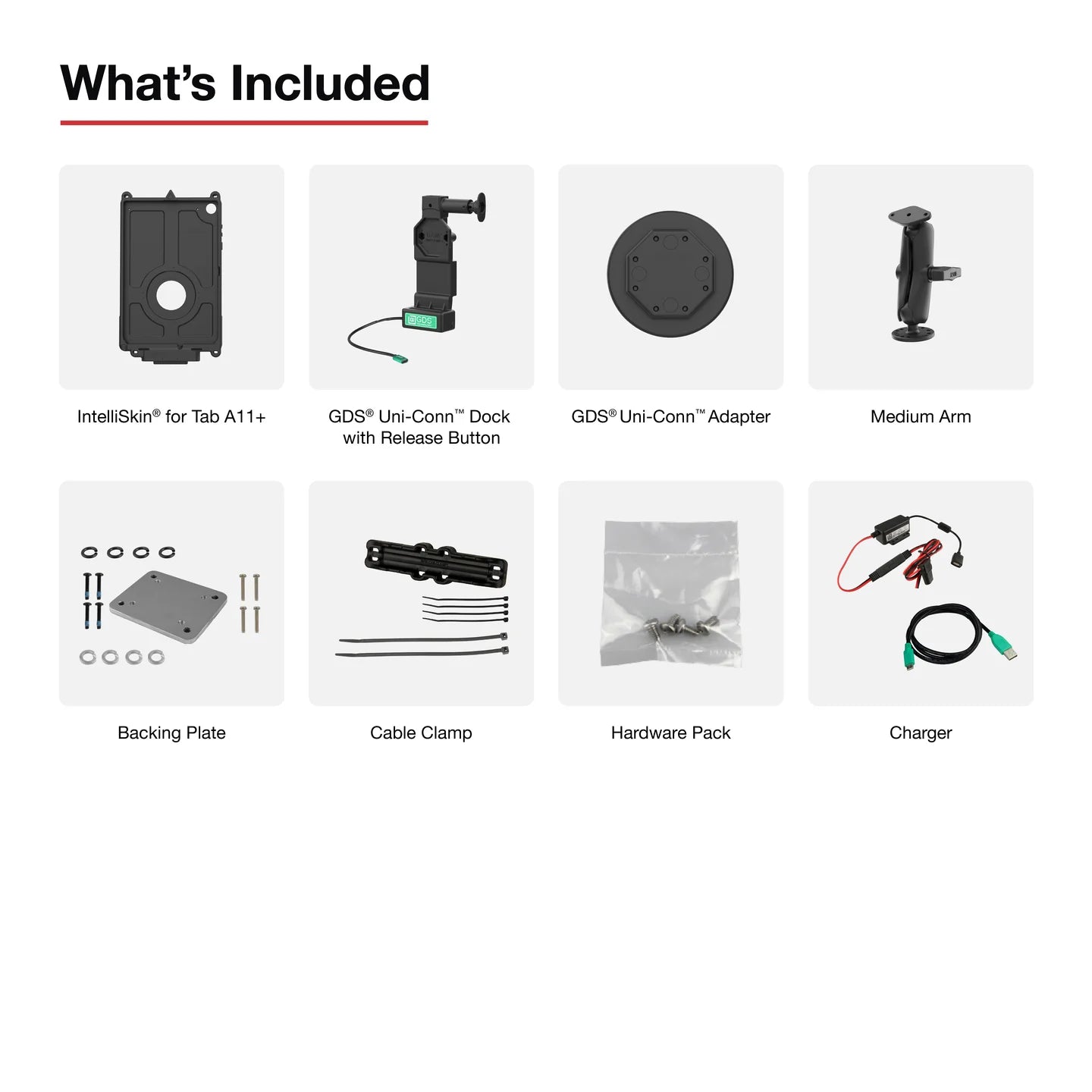 GDS® Uni-Conn™ Vehicle Bundle for Samsung Tab A11+ - RAM-GDS-U4-SAM88-1-KIT1