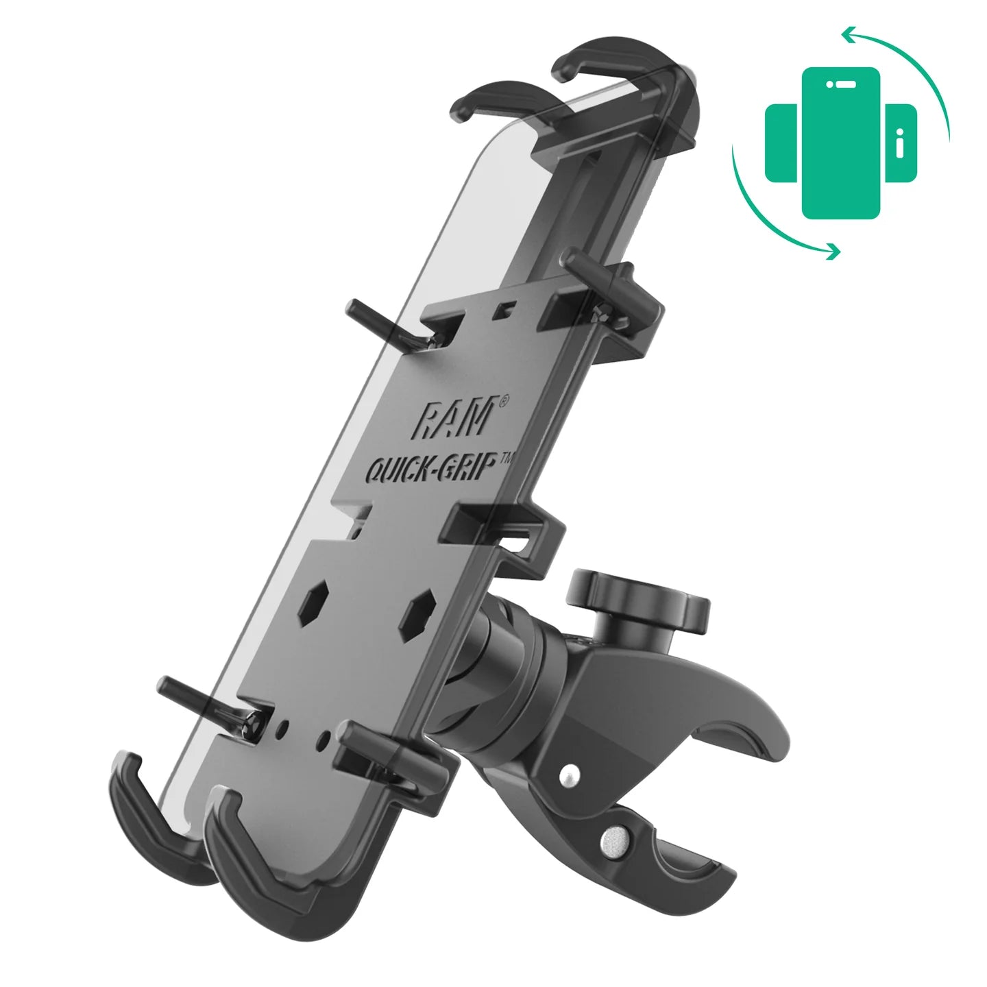 RAM® Quick-Grip™ XL Phone Mount with Rotating Low-Profile Tough-Claw™ - RAM-HOL-PD4-400-1RU