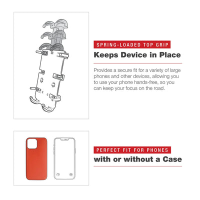 RAM® Quick-Grip™ XL Phone Mount with Rotating Low-Profile Tough-Claw™ - RAM-HOL-PD4-400-1RU