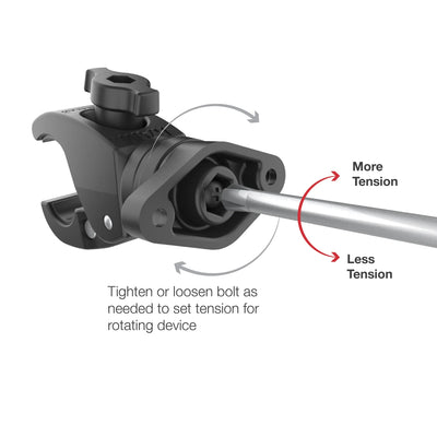 RAM® Quick-Grip™ XL Phone Mount with Rotating Low-Profile Tough-Claw™ - RAM-HOL-PD4-400-1RU