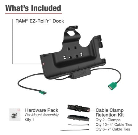 RAM® EZ-Roll'r™ Power & Data Dock for Tab Active5 Pro & 4 Pro - RAM-HOL-SAM52CP-1AU