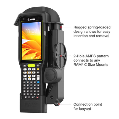 RAM® Spring Loaded Holder for Zebra MC3300/3400/3450 - RAM-HOL-ZE33U