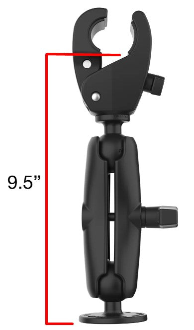 RAM® Medium Tough-Claw™ Base with Double Socket Arm and Round Base Adapter - RAP-404-202U