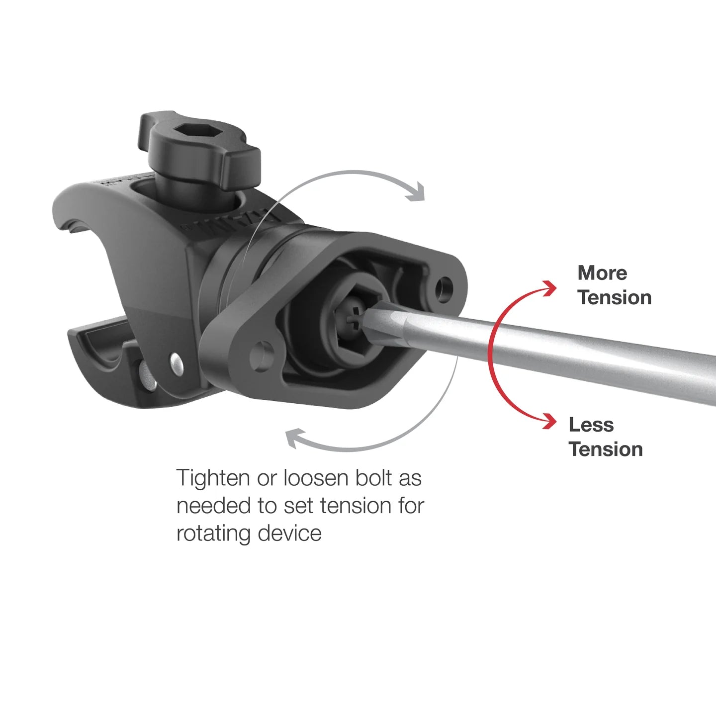 RAM® Rotating Low-Profile Tough-Claw™ Small Clamp Mount - RAP-400-1RU